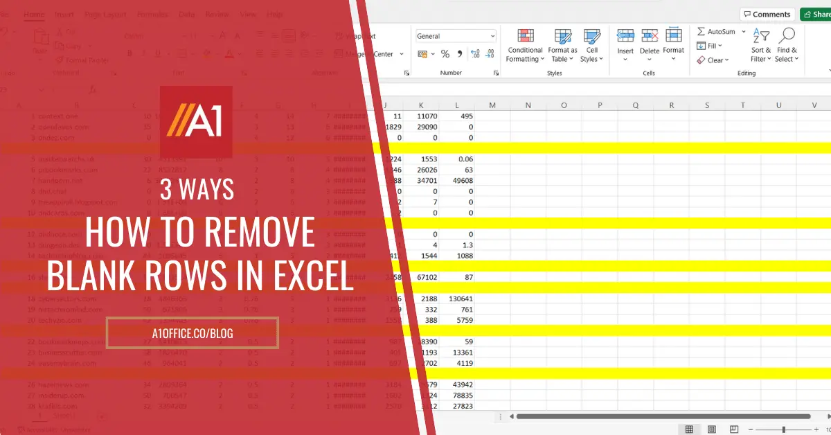 How to remove blank rows in excel: 3 easy ways