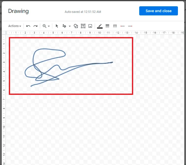 how to add a signature in Google Docs: scribble your signature