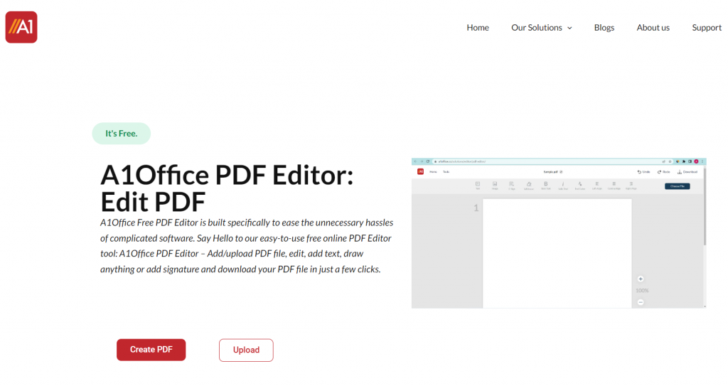 How to write on a pdf using A1Office