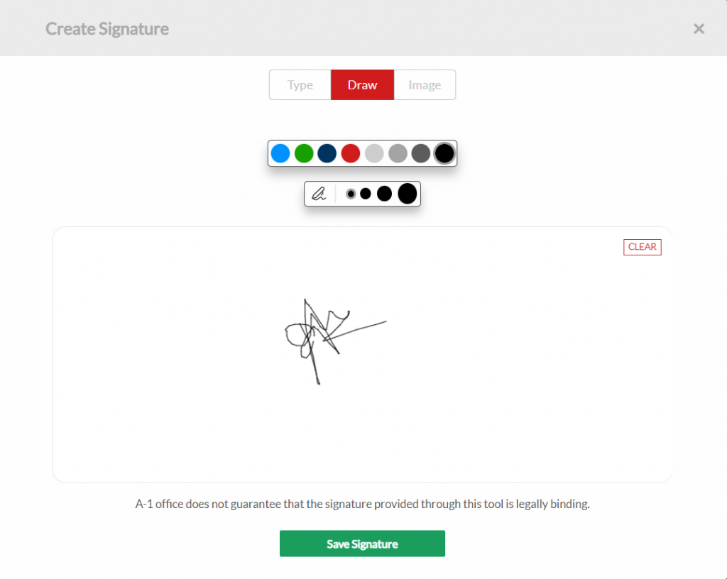 You can also scribble to draw your signature