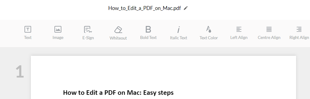 use various features of pdf editor online