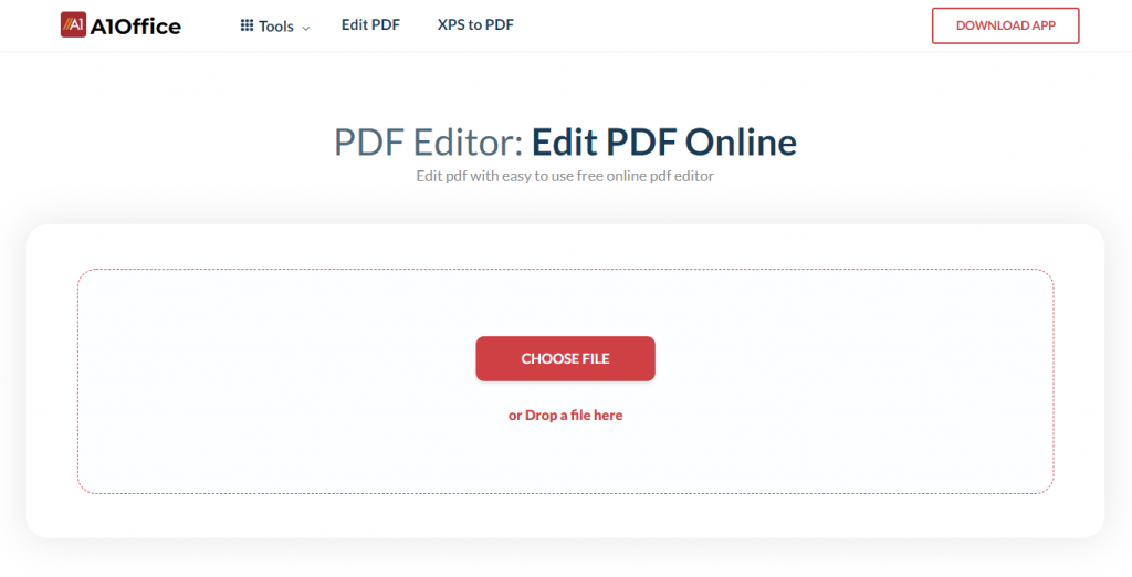 A1Office pdf editor: edit pdf text online